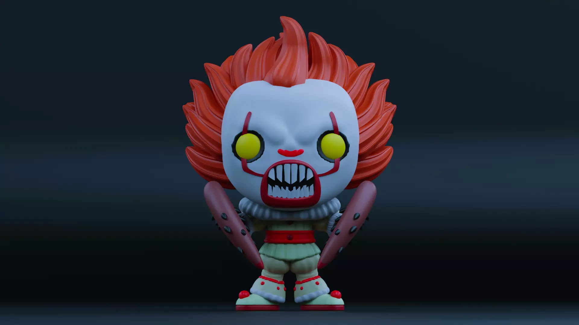 pennywise with spider legs funko pop 3D print model_0