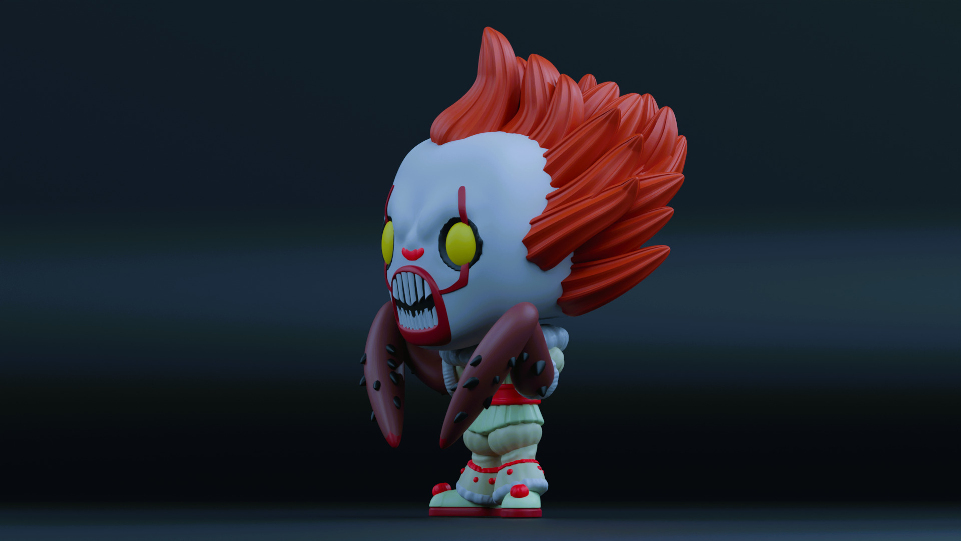pennywise with spider legs funko pop 3D print model_5