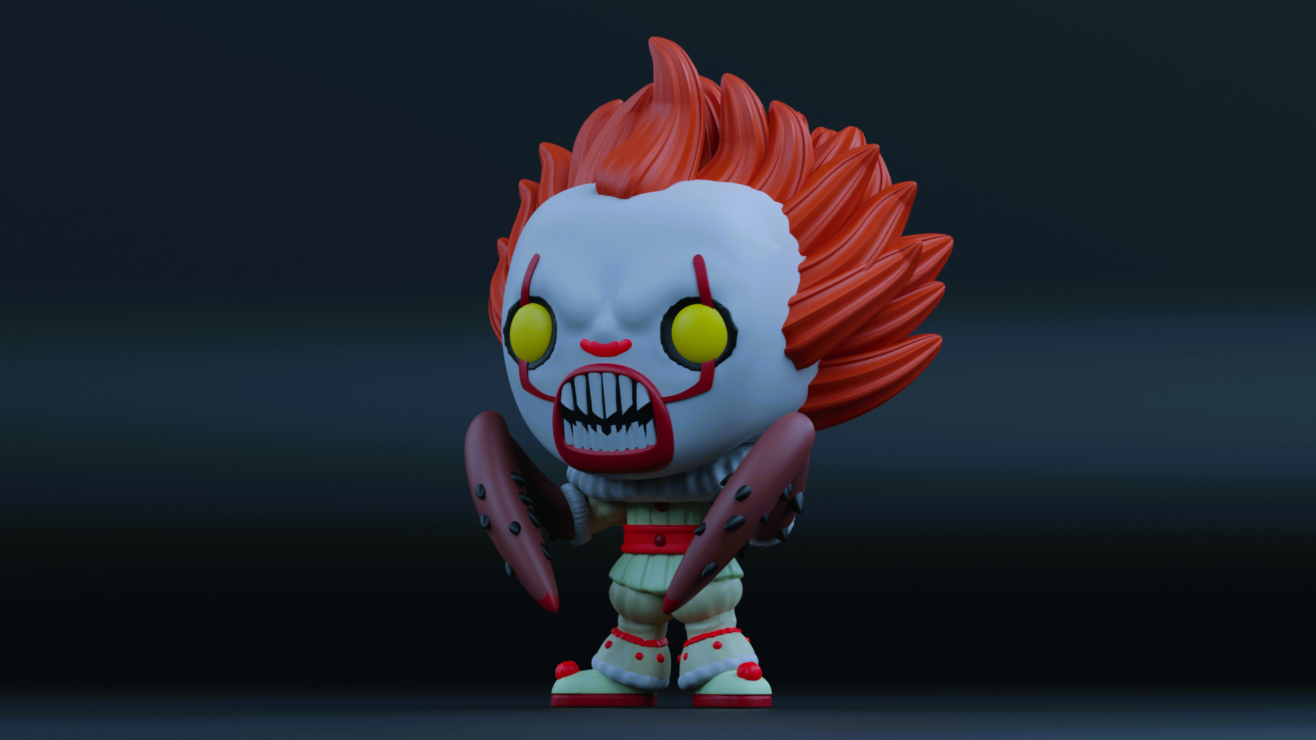 pennywise with spider legs funko pop 3D print model_6