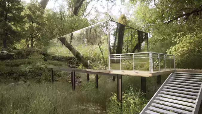 Mirror House - Design in Rivet - Render in Twinmotion 3D model