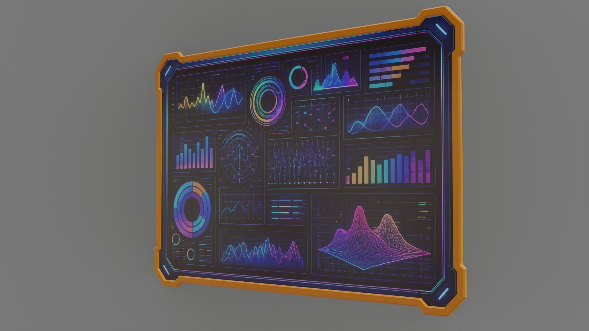 SCI-FI tablet Low-poly 3D model_25