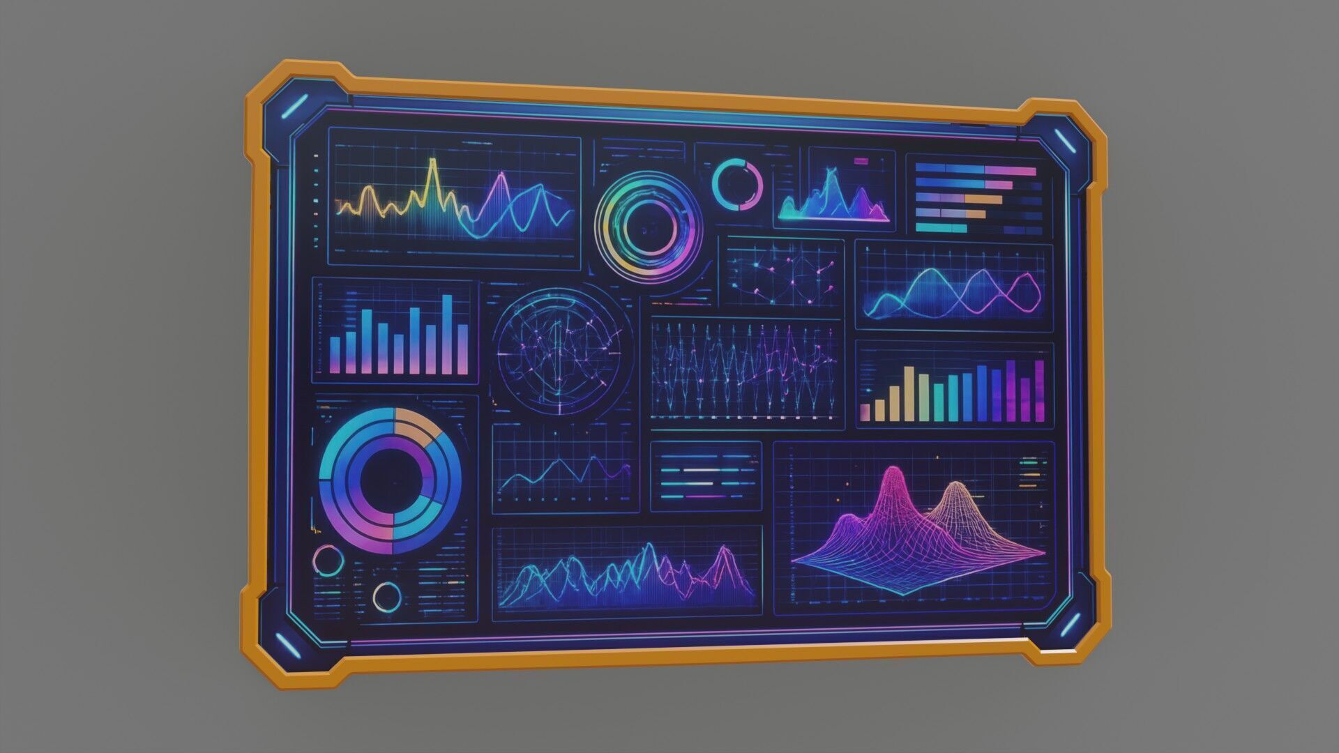 SCI-FI tablet Low-poly 3D model_7