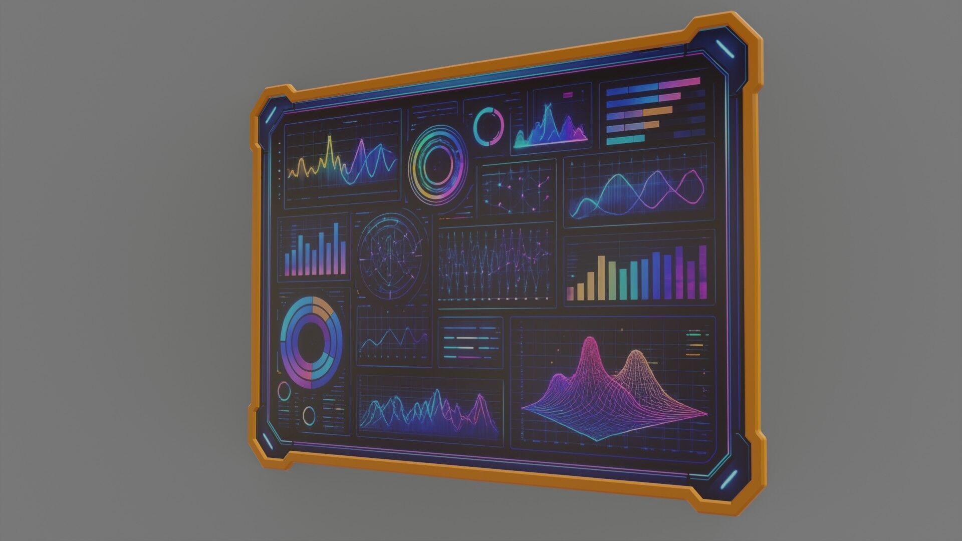 SCI-FI tablet Low-poly 3D model_24