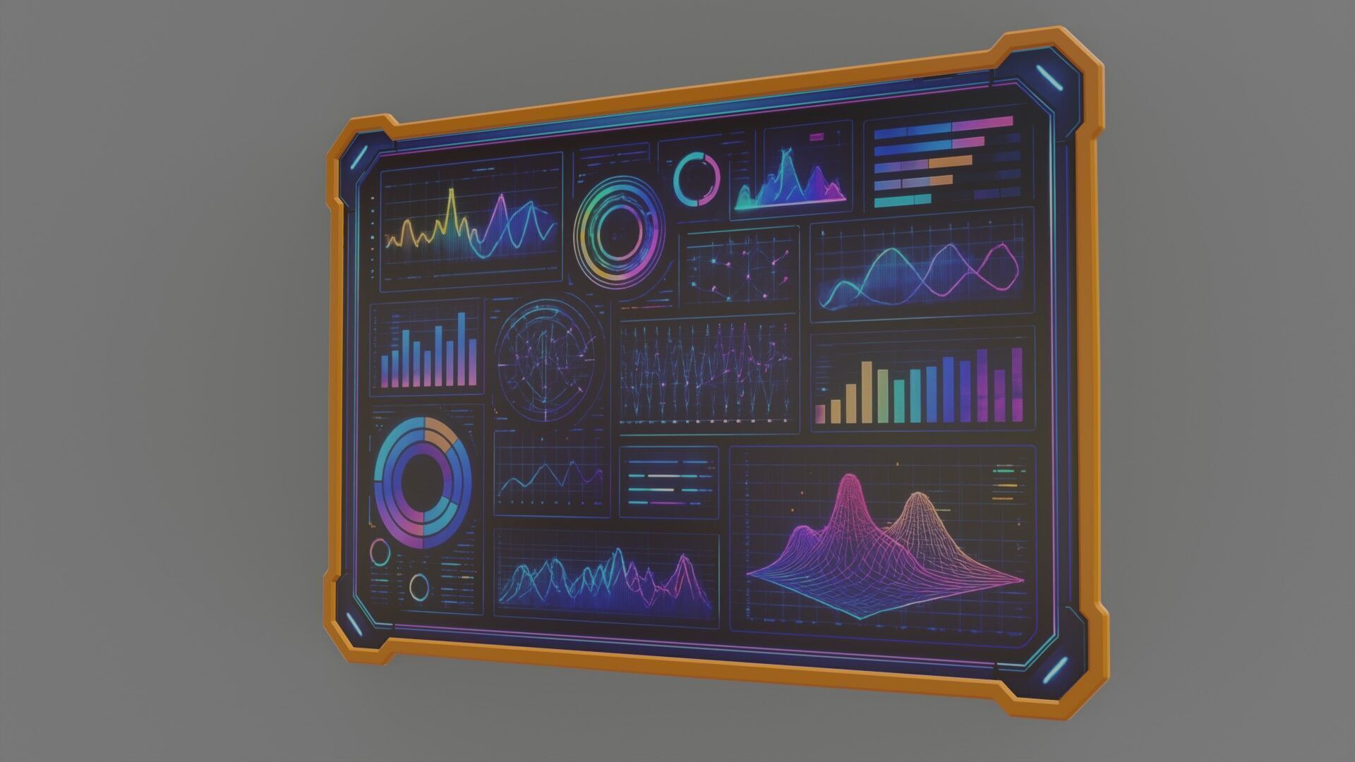 SCI-FI tablet Low-poly 3D model_21