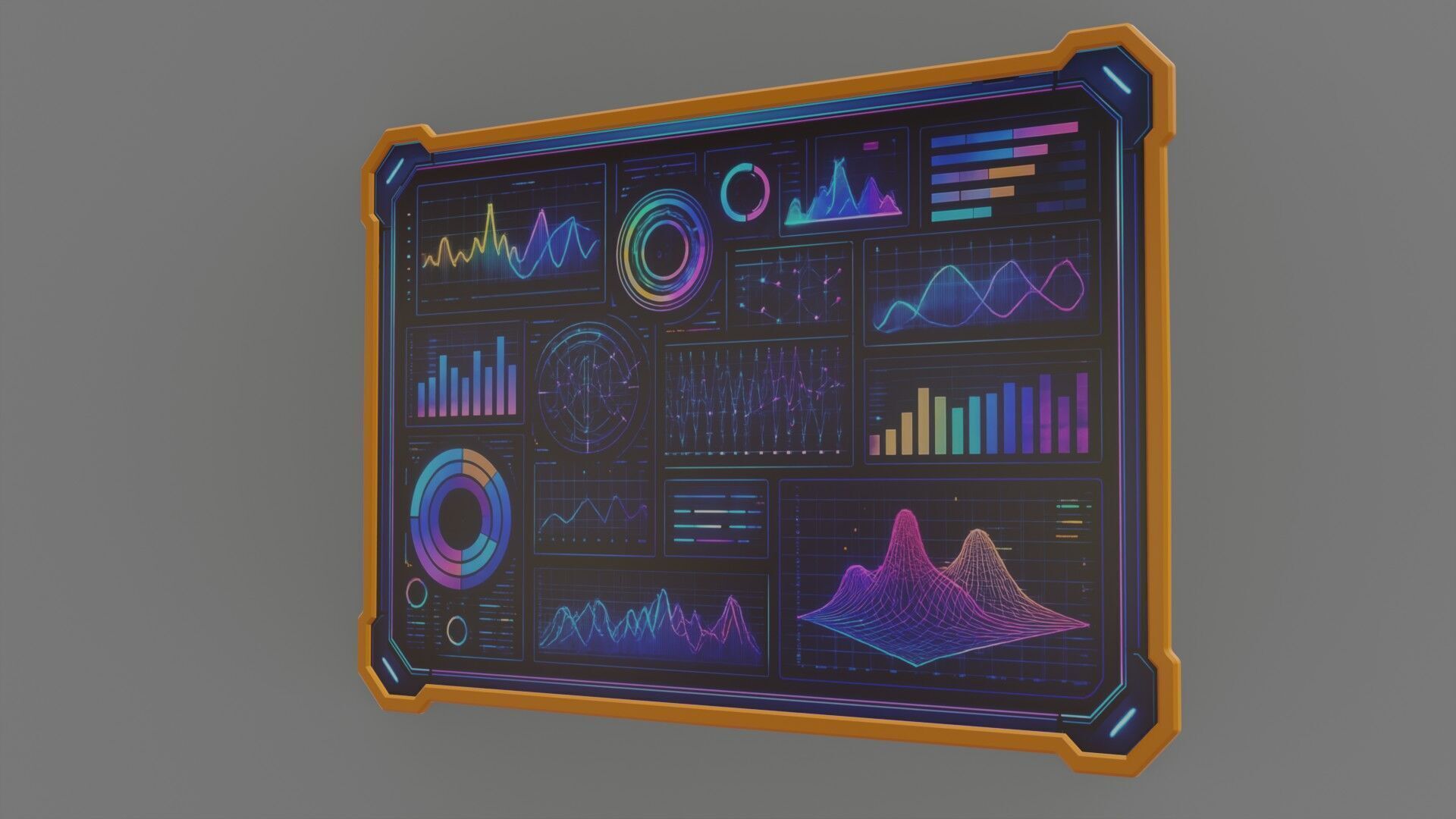 SCI-FI tablet Low-poly 3D model_22