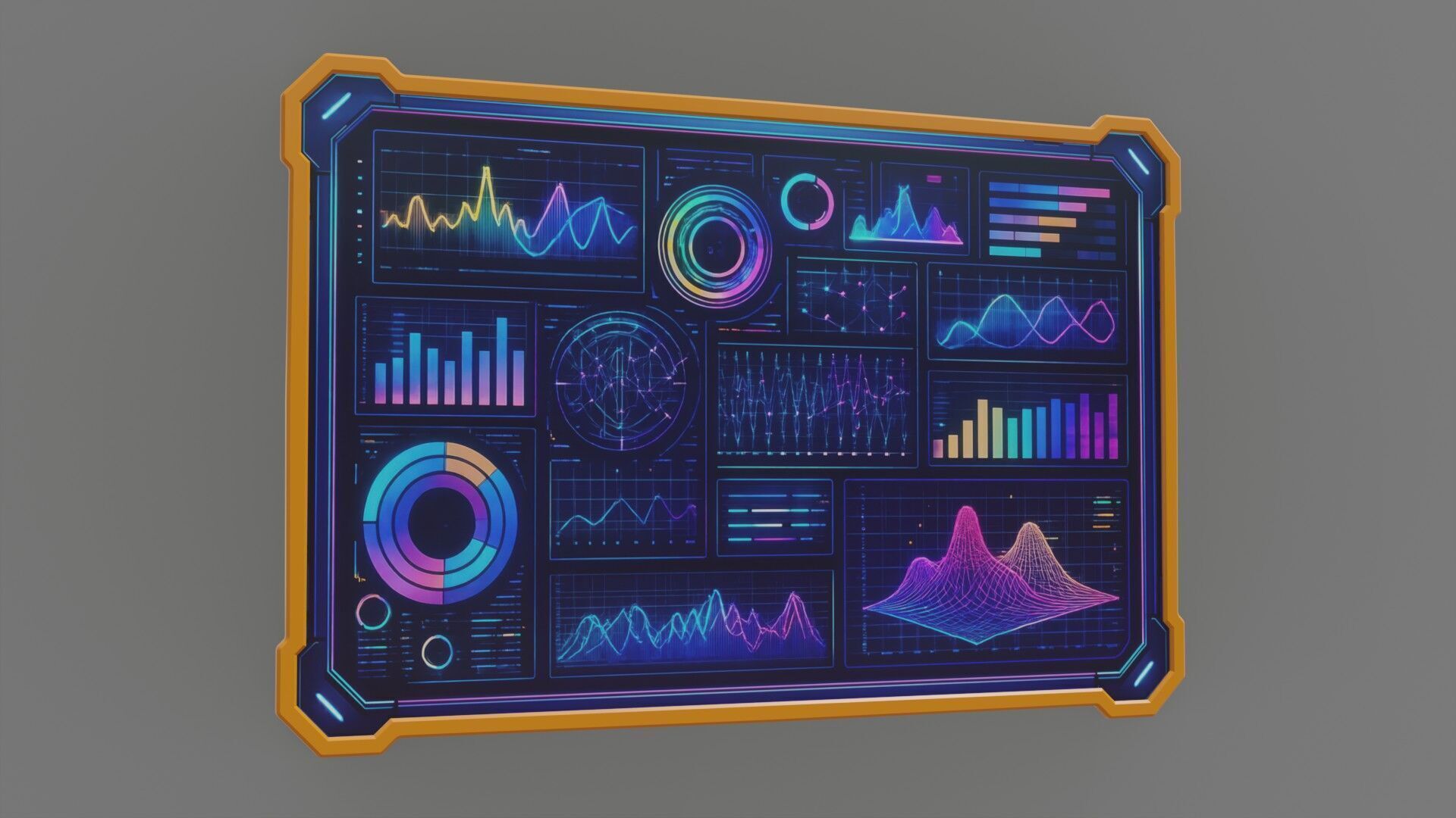 SCI-FI tablet Low-poly 3D model_4