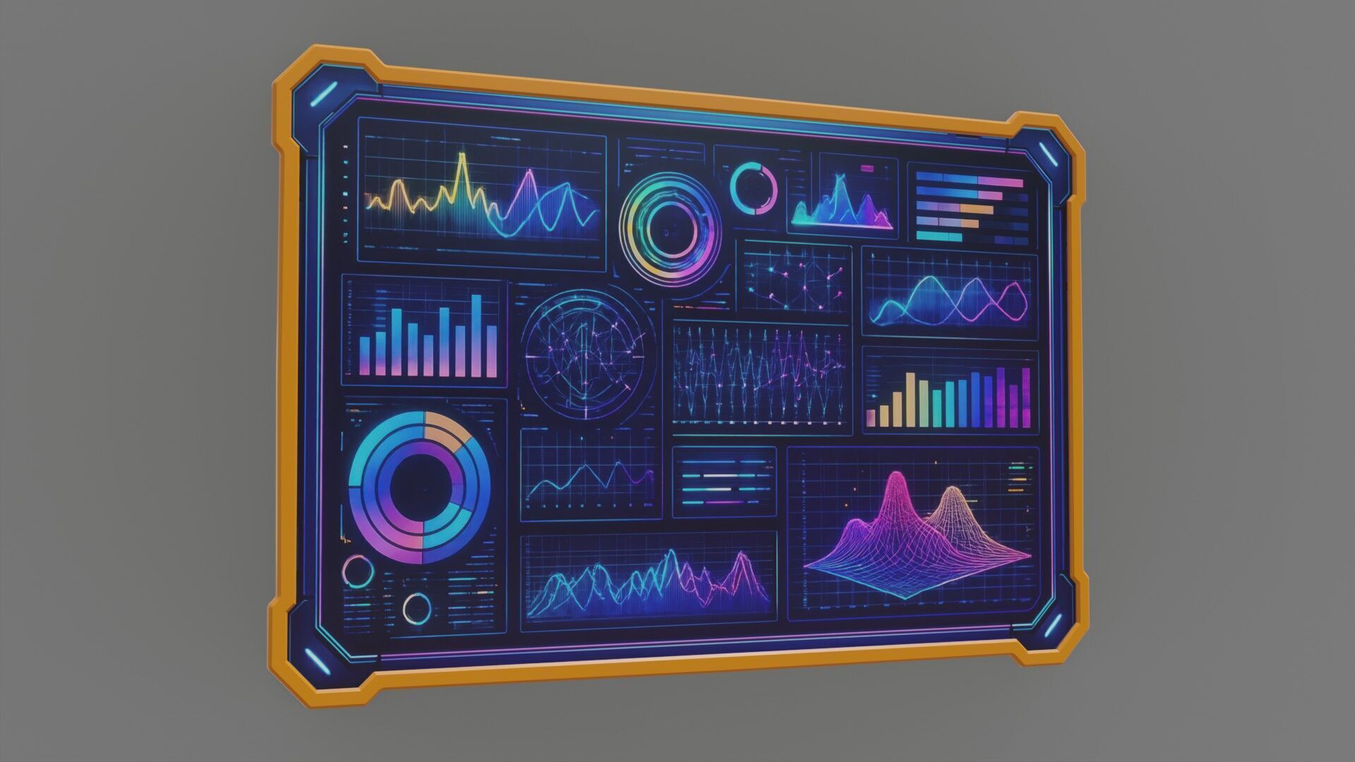 SCI-FI tablet Low-poly 3D model_1