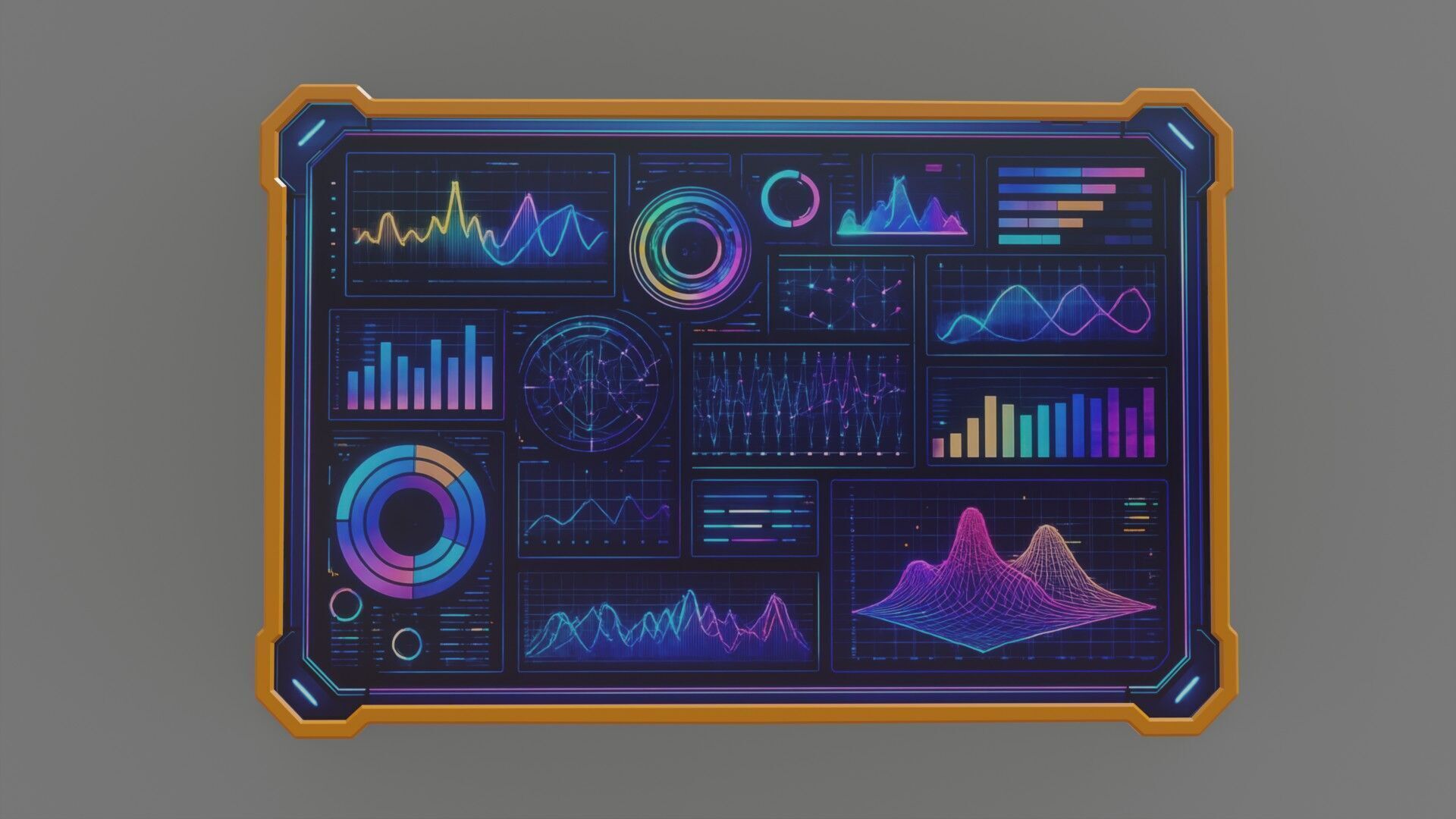 SCI-FI tablet Low-poly 3D model_11