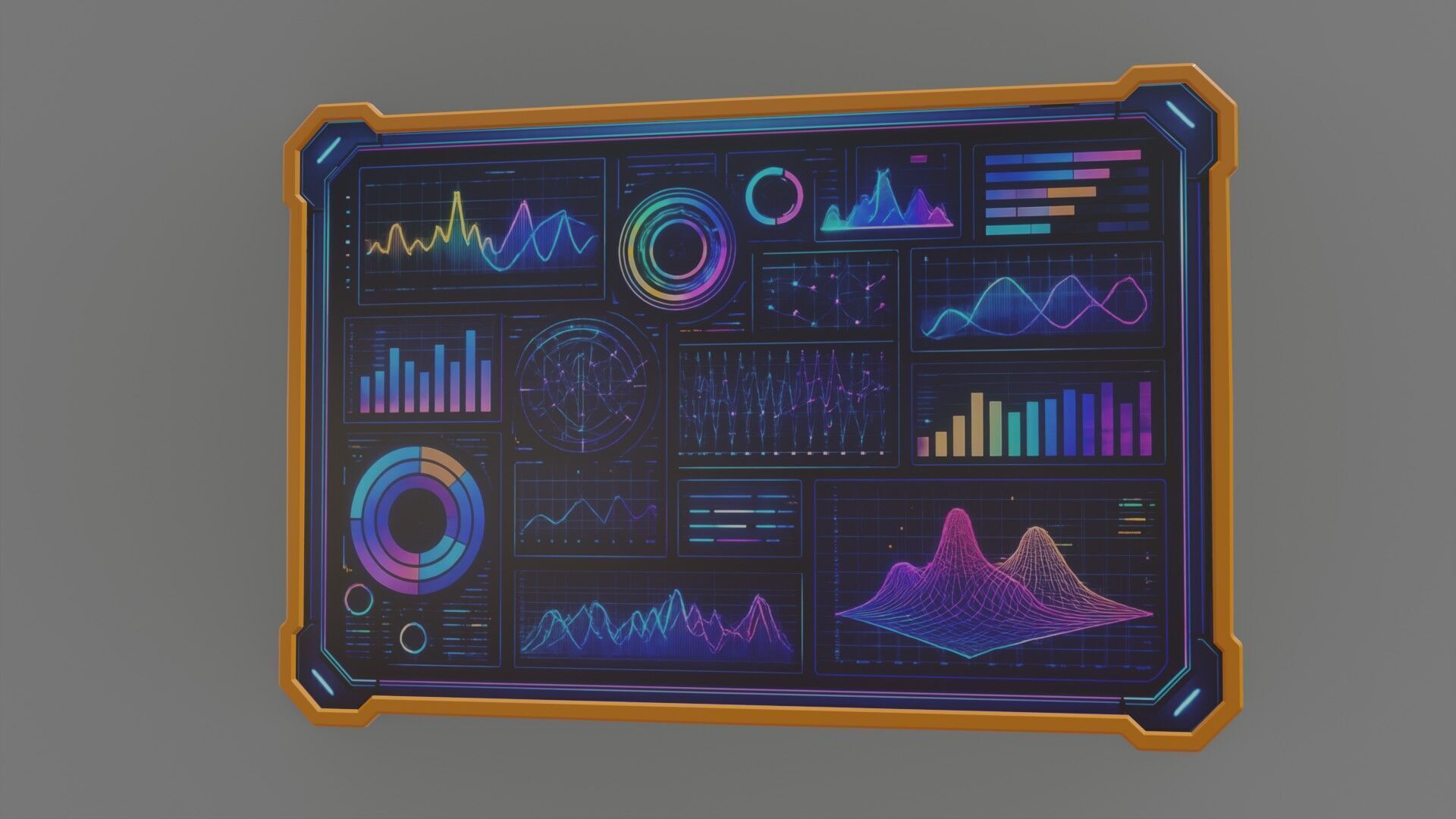 SCI-FI tablet Low-poly 3D model_15