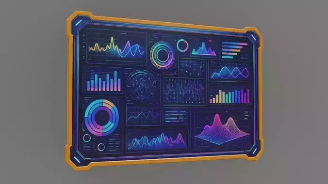 SCI-FI tablet Low-poly 3D model SCI-FI tablet Low-poly 3D model