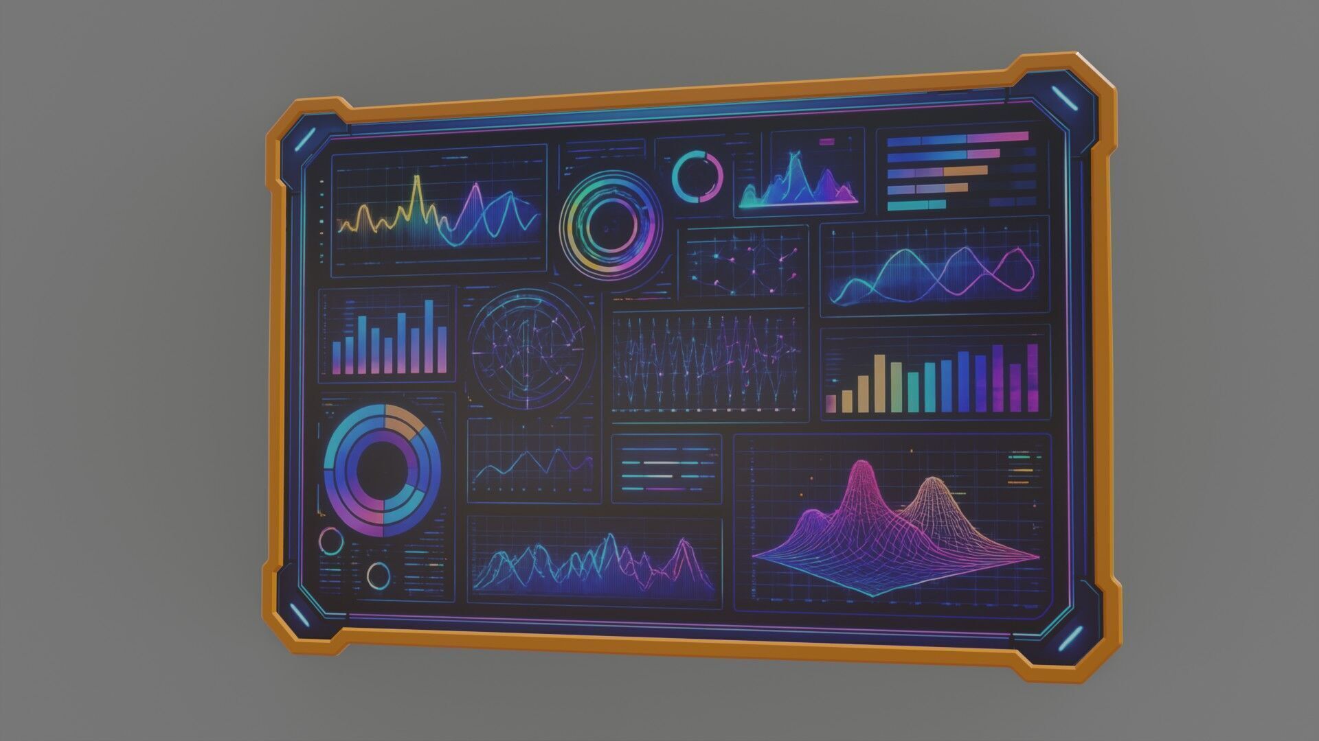 SCI-FI tablet Low-poly 3D model_16