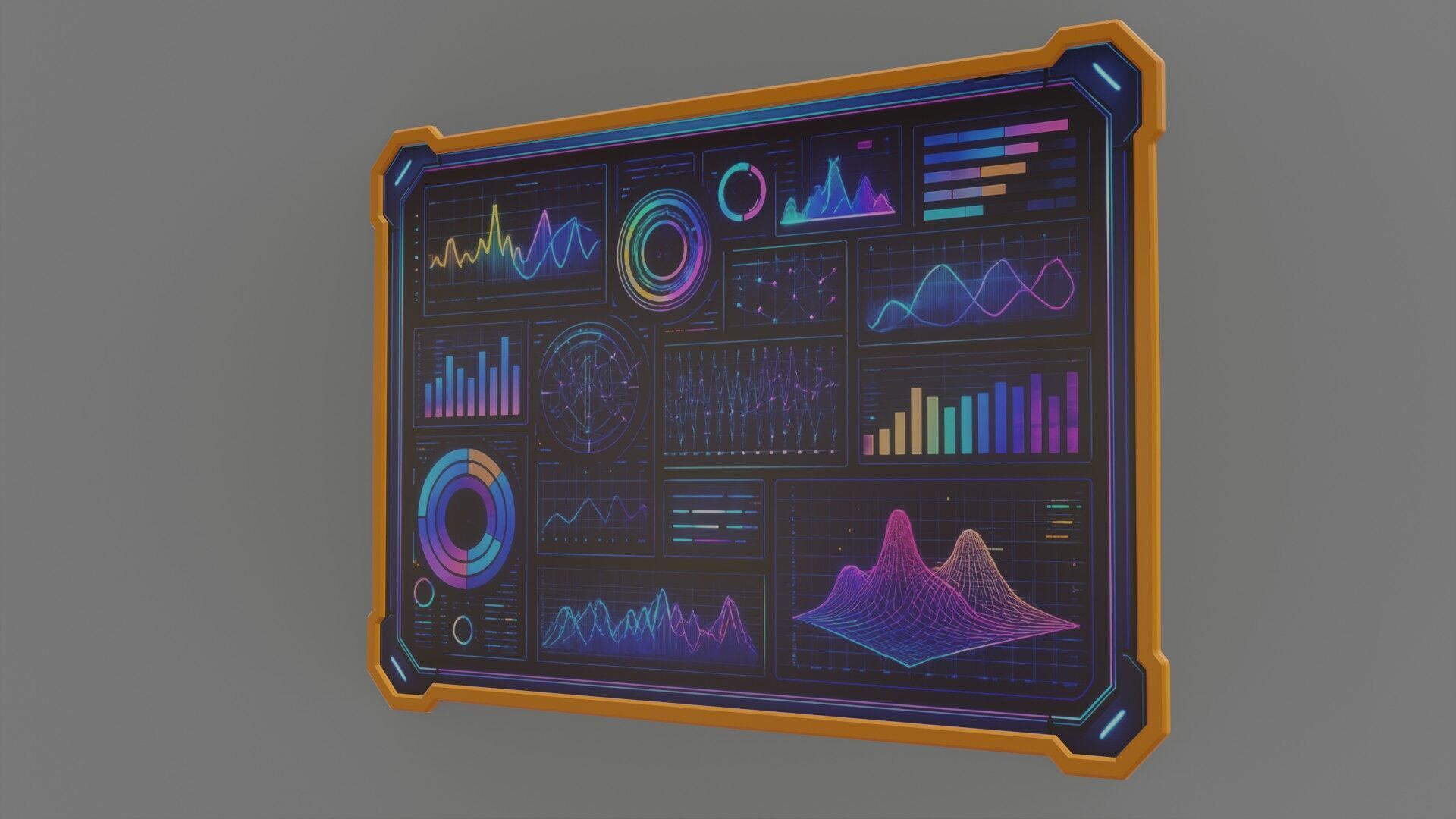 SCI-FI tablet Low-poly 3D model_23