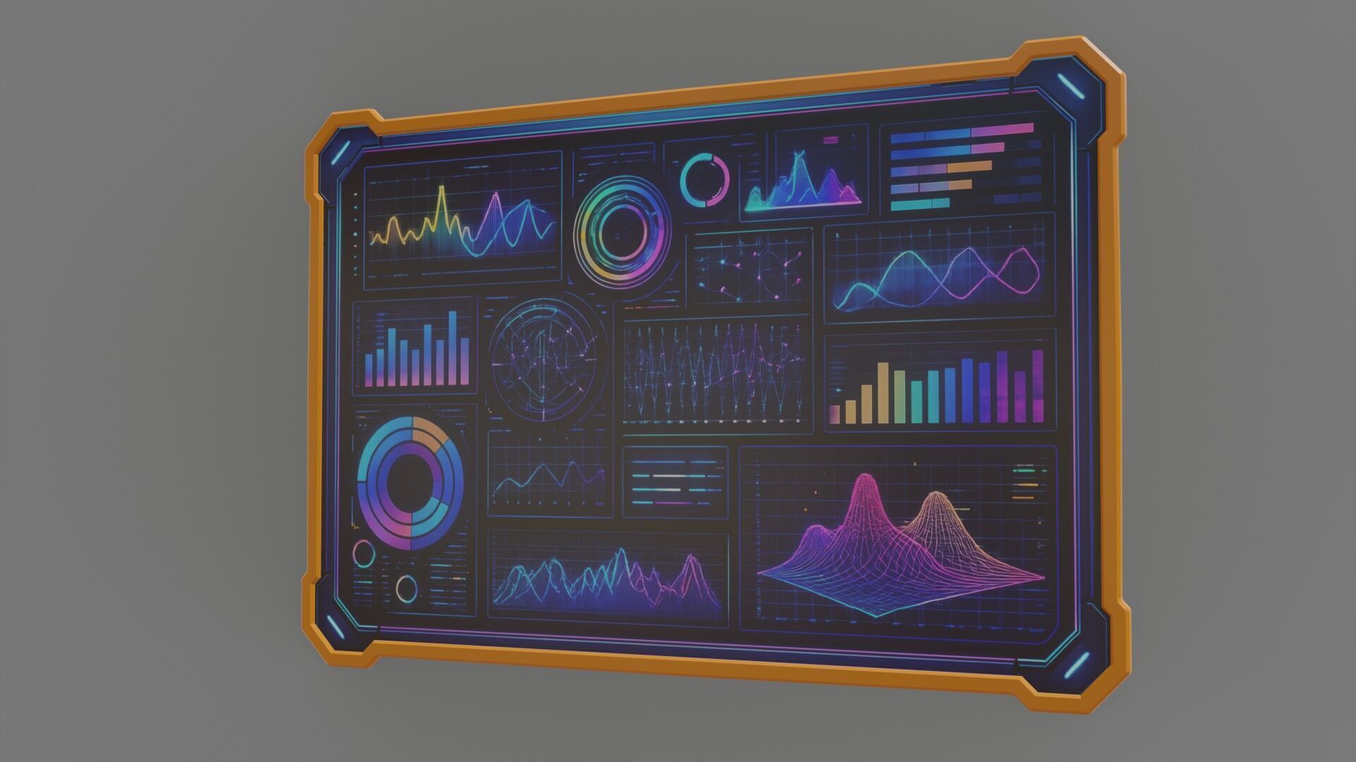 SCI-FI tablet Low-poly 3D model_19