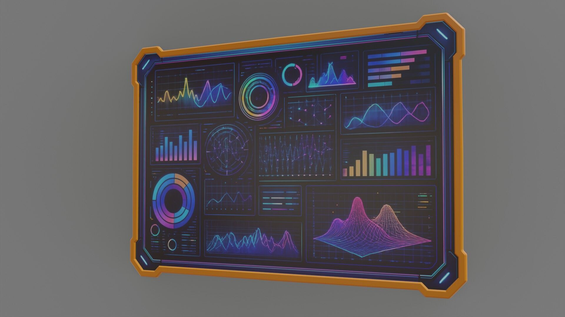 SCI-FI tablet Low-poly 3D model_20