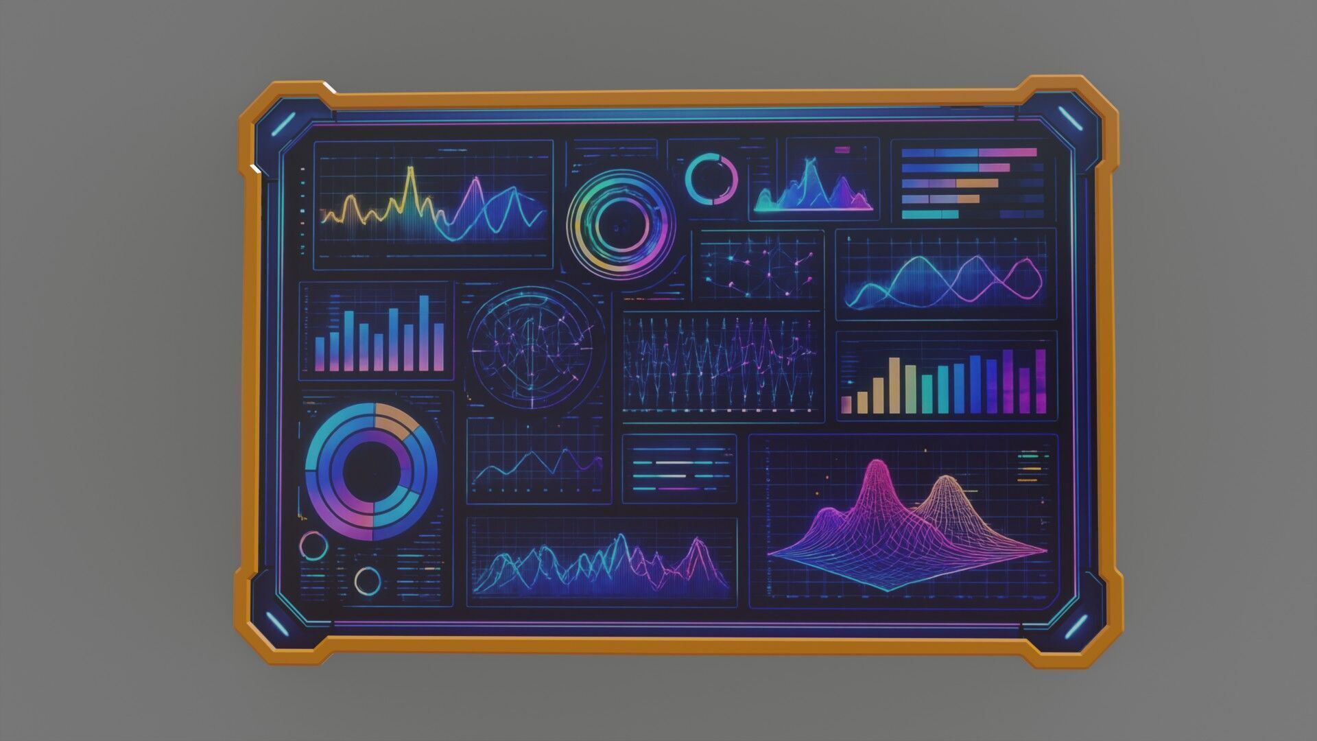 SCI-FI tablet Low-poly 3D model_12