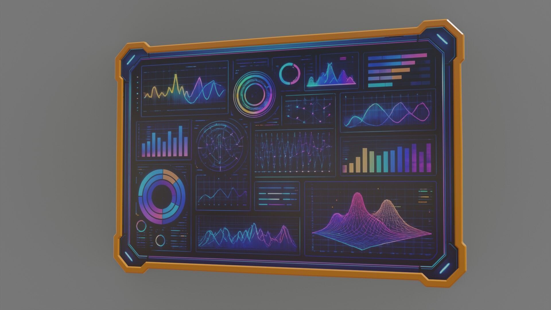 SCI-FI tablet Low-poly 3D model_17