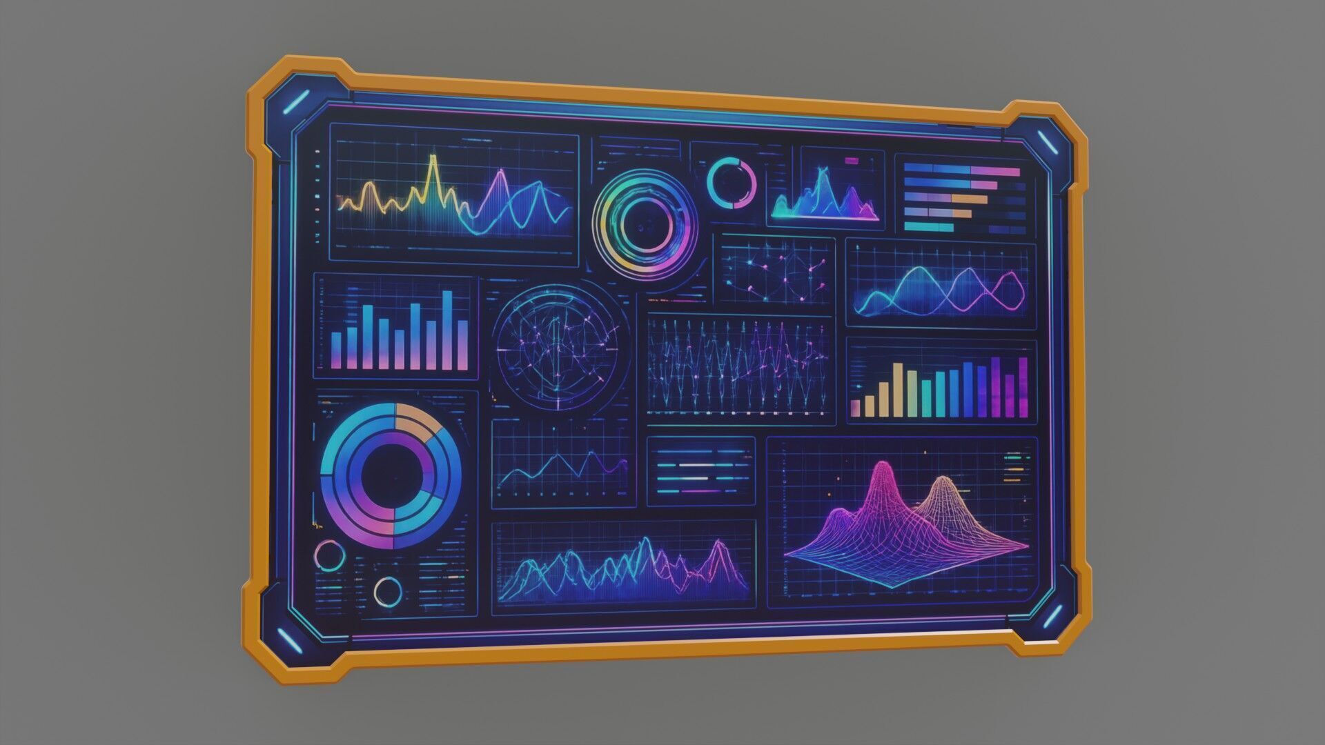 SCI-FI tablet Low-poly 3D model_6