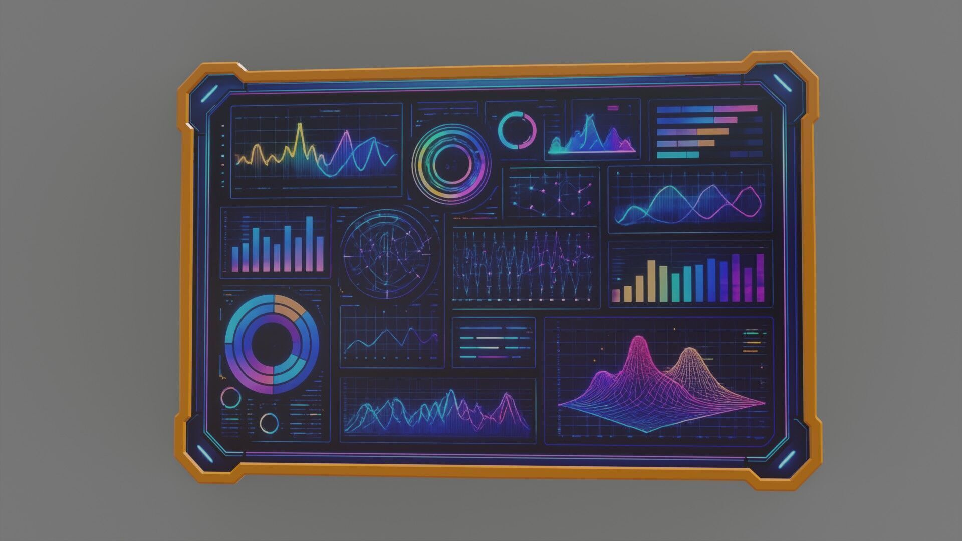 SCI-FI tablet Low-poly 3D model_13