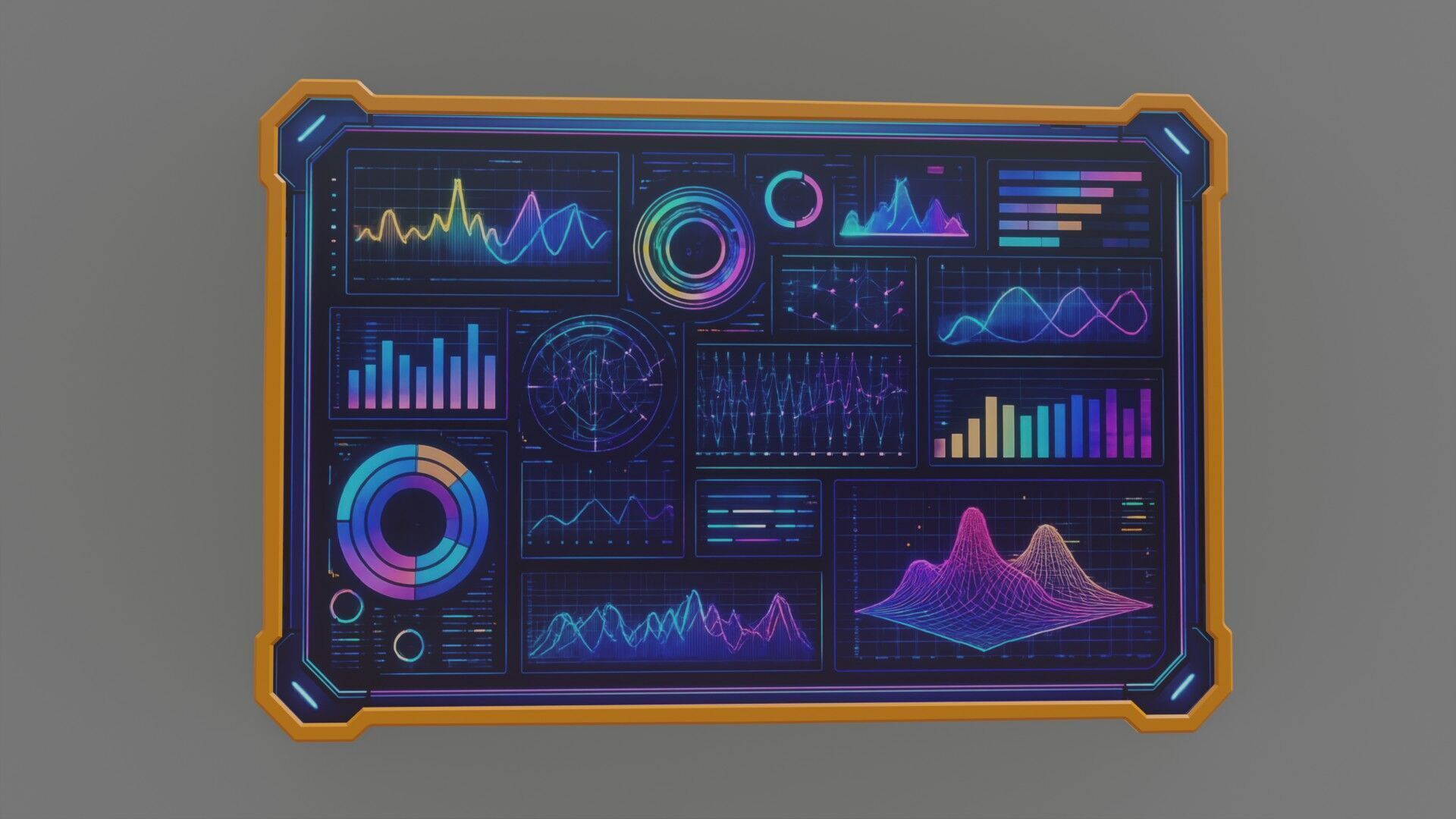 SCI-FI tablet Low-poly 3D model_10