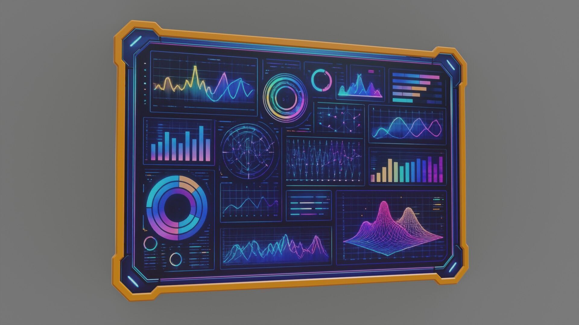 SCI-FI tablet Low-poly 3D model_3