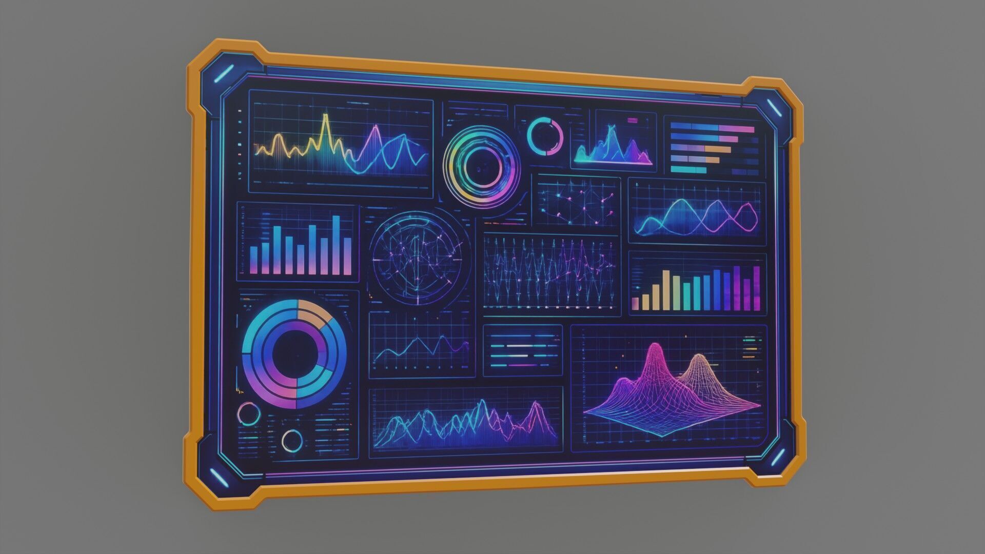 SCI-FI tablet Low-poly 3D model_5