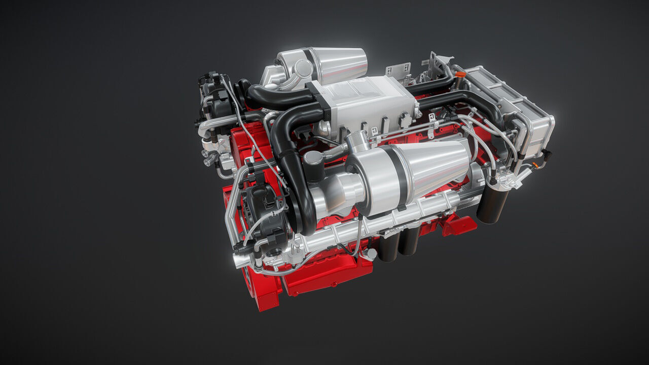 Yacht engine C01 3D model_4
