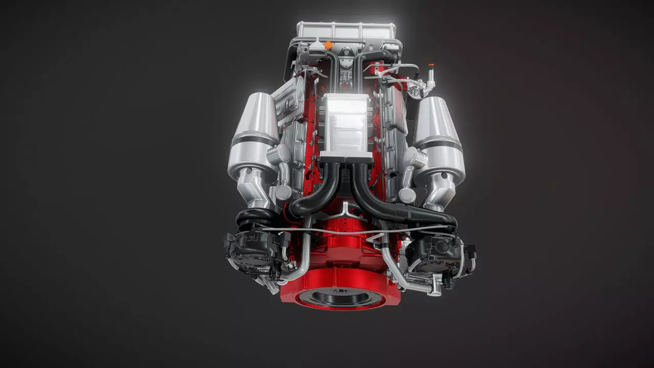 Yacht engine C01 3D model_0