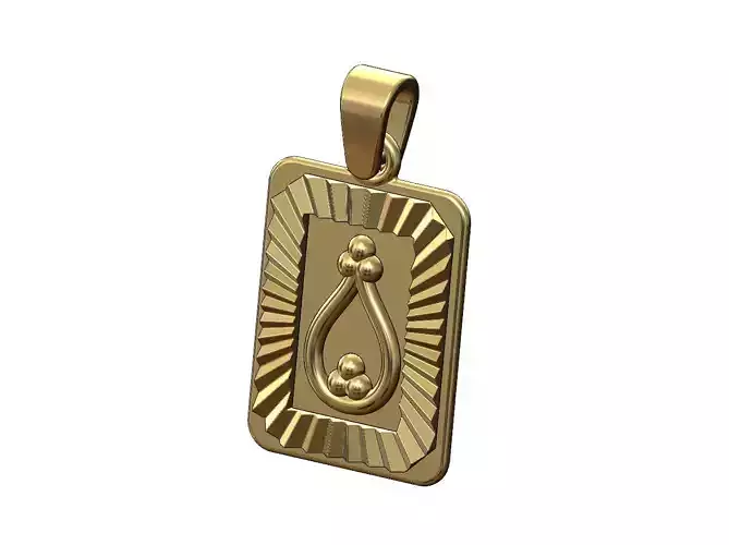 Bead crown faceted sunrays pendant charm