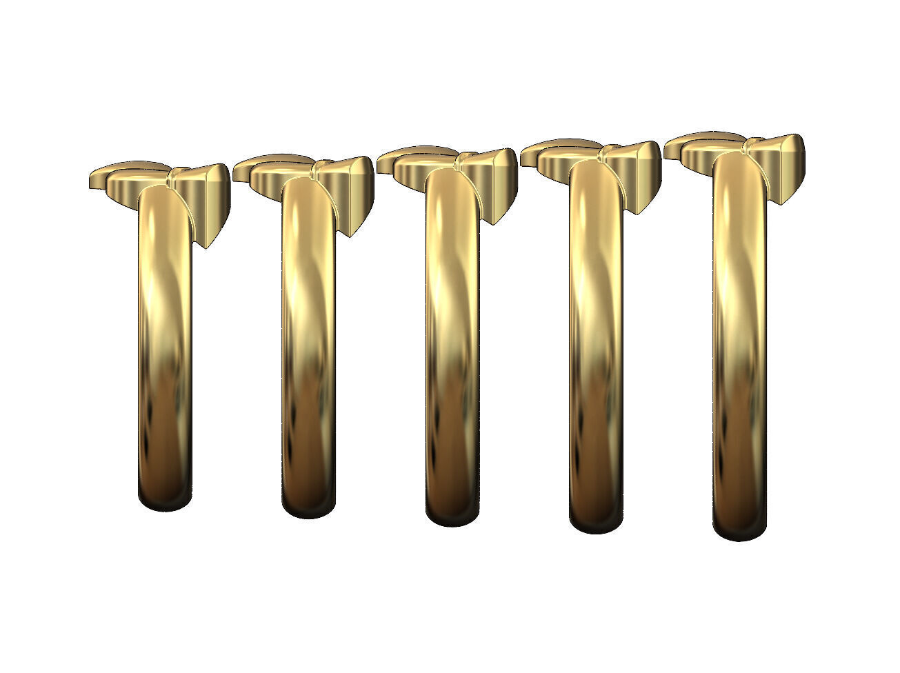 Claddagh heart crown stacker guard ring US sizes 6to10 3D print model_3