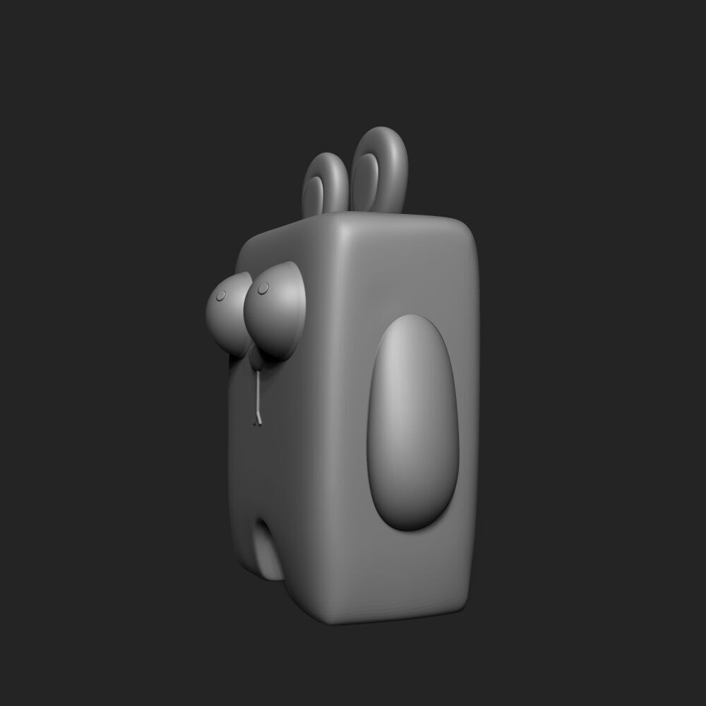 Funny Big-Eyed Rabbit Desktop Decoration Ornaments 3D print model_1