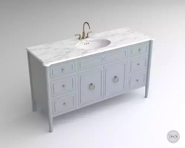 Faux Bamboo Bath Vanity 04