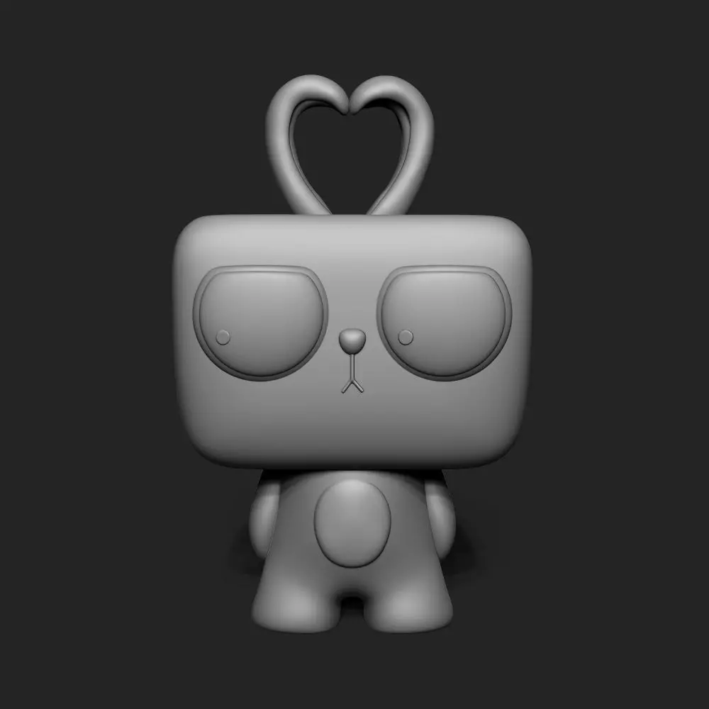 Funny Big-Eyed Rabbit Desktop Decoration Ornaments 3D print model