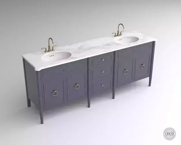 Faux Bamboo Bath Vanity 08