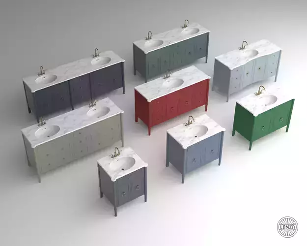 Faux Bamboo Bath Vanity Collection 