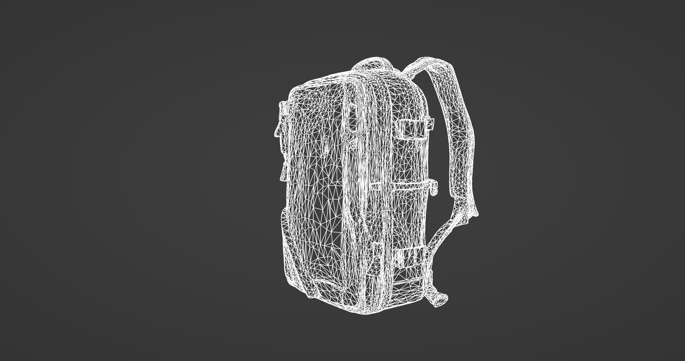 Compact Travel Backpack 3D Model 3D model_4