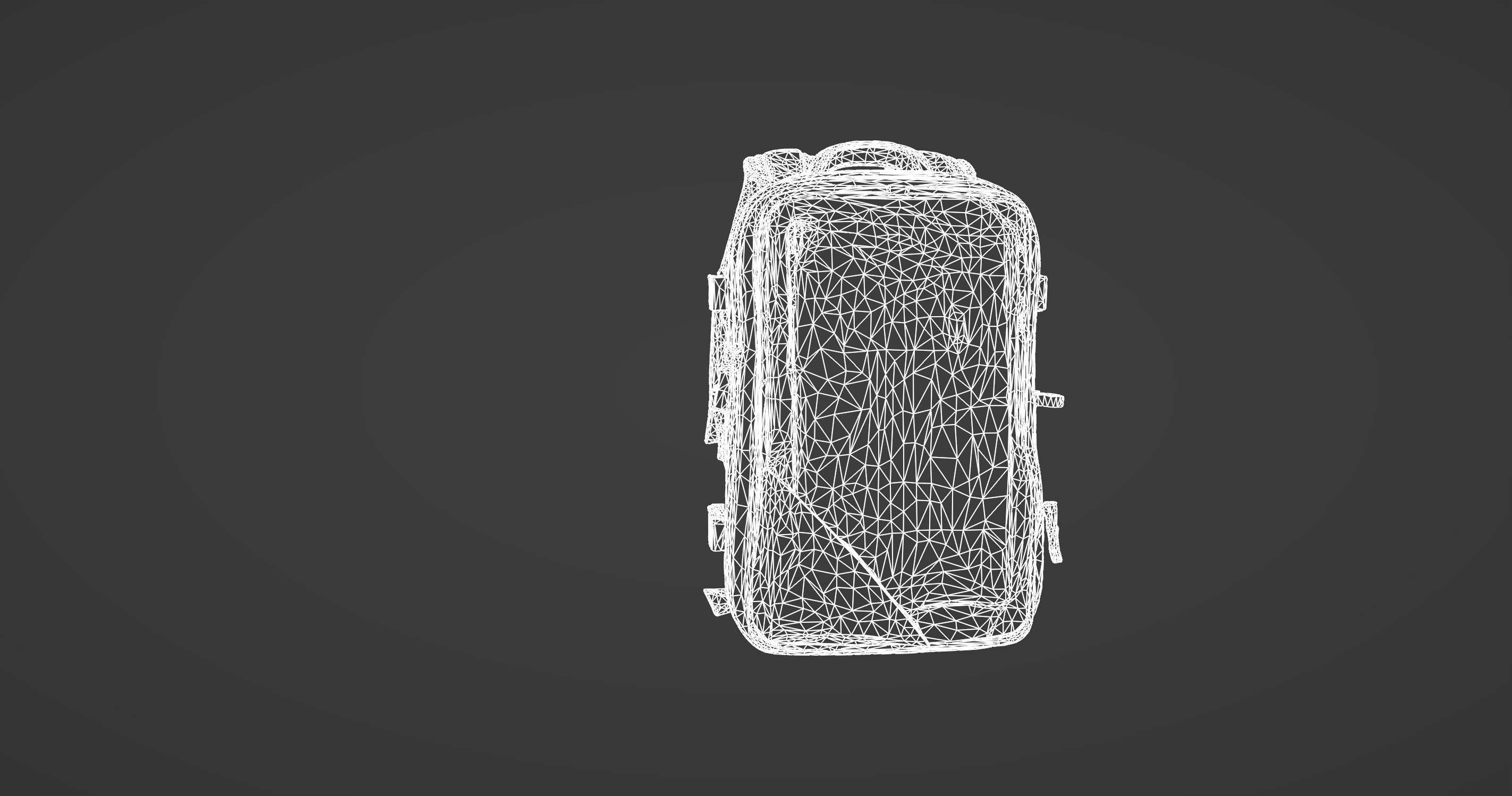 Compact Travel Backpack 3D Model 3D model_10