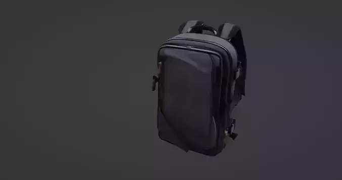 Compact Travel Backpack 3D Model