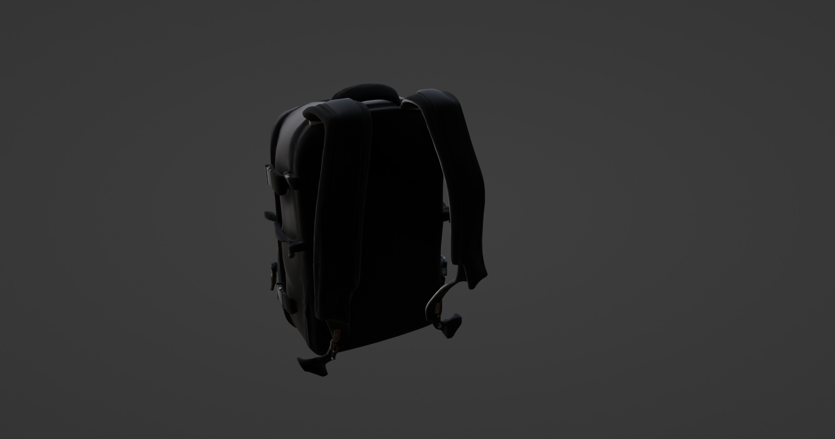 Compact Travel Backpack 3D Model 3D model_7