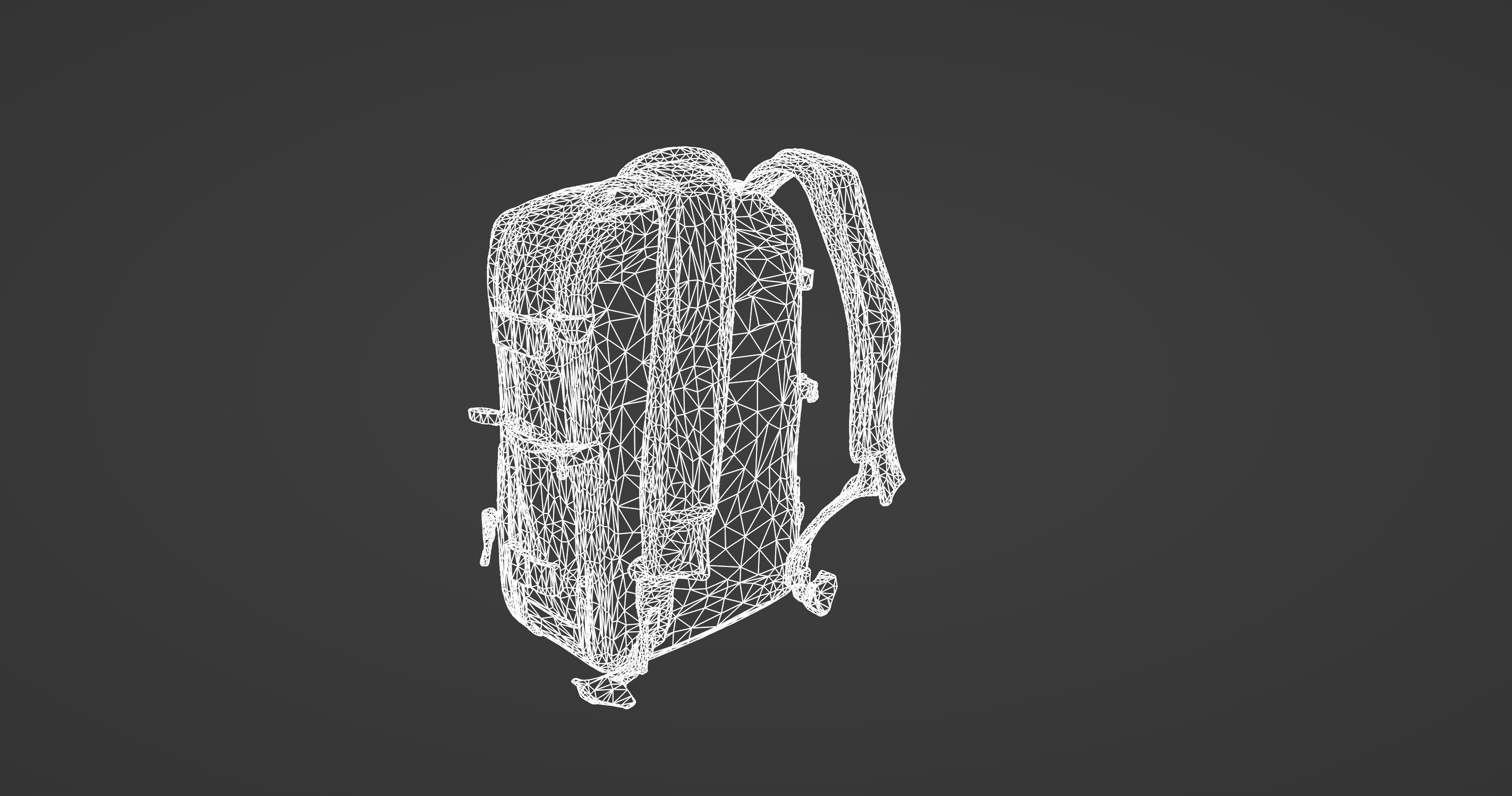 Compact Travel Backpack 3D Model 3D model_3