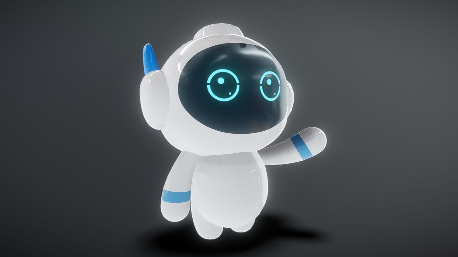 AI cartoon robot 1401 3D model_1