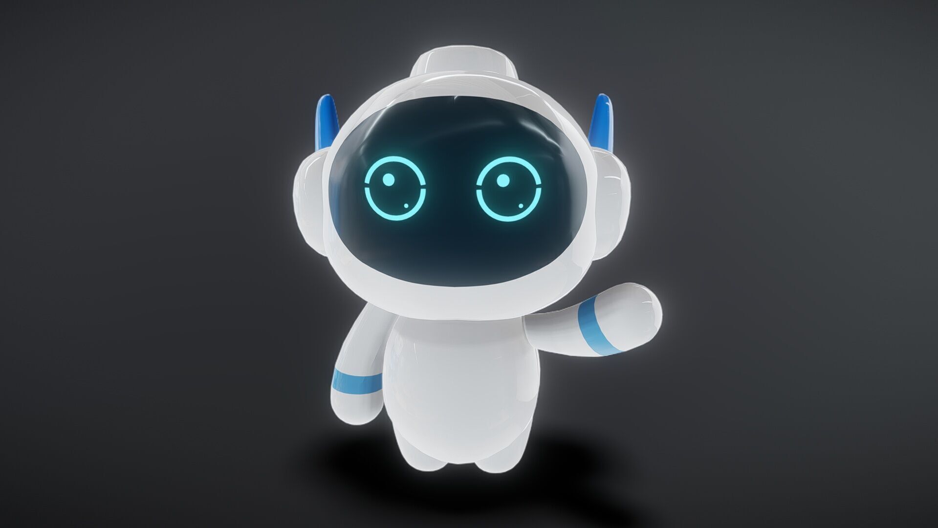 AI cartoon robot 1401 3D model_2