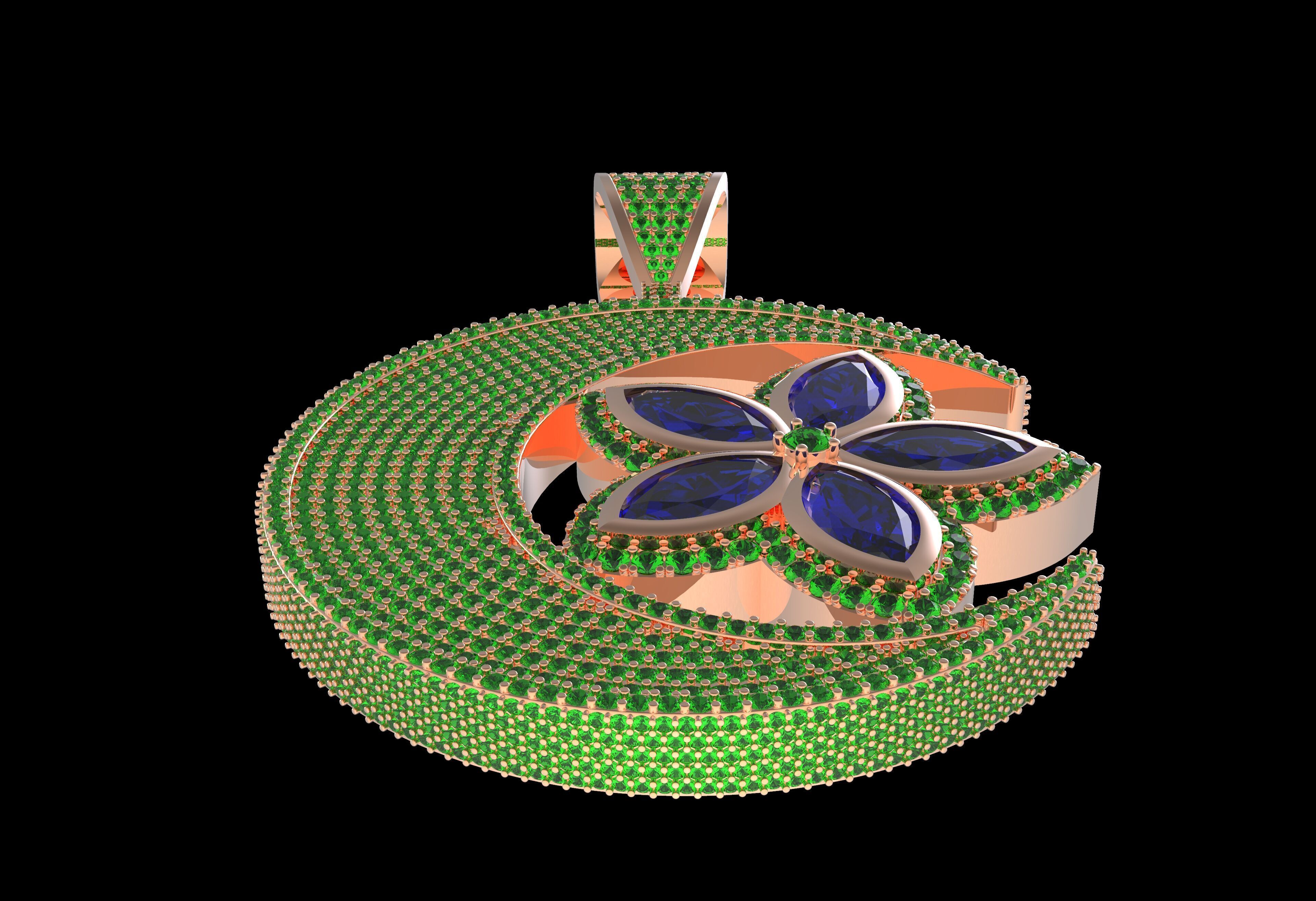 Moon And Star Pendant  3D print model_17