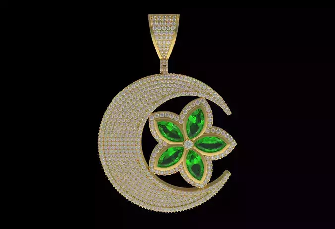 Moon And Star Pendant 