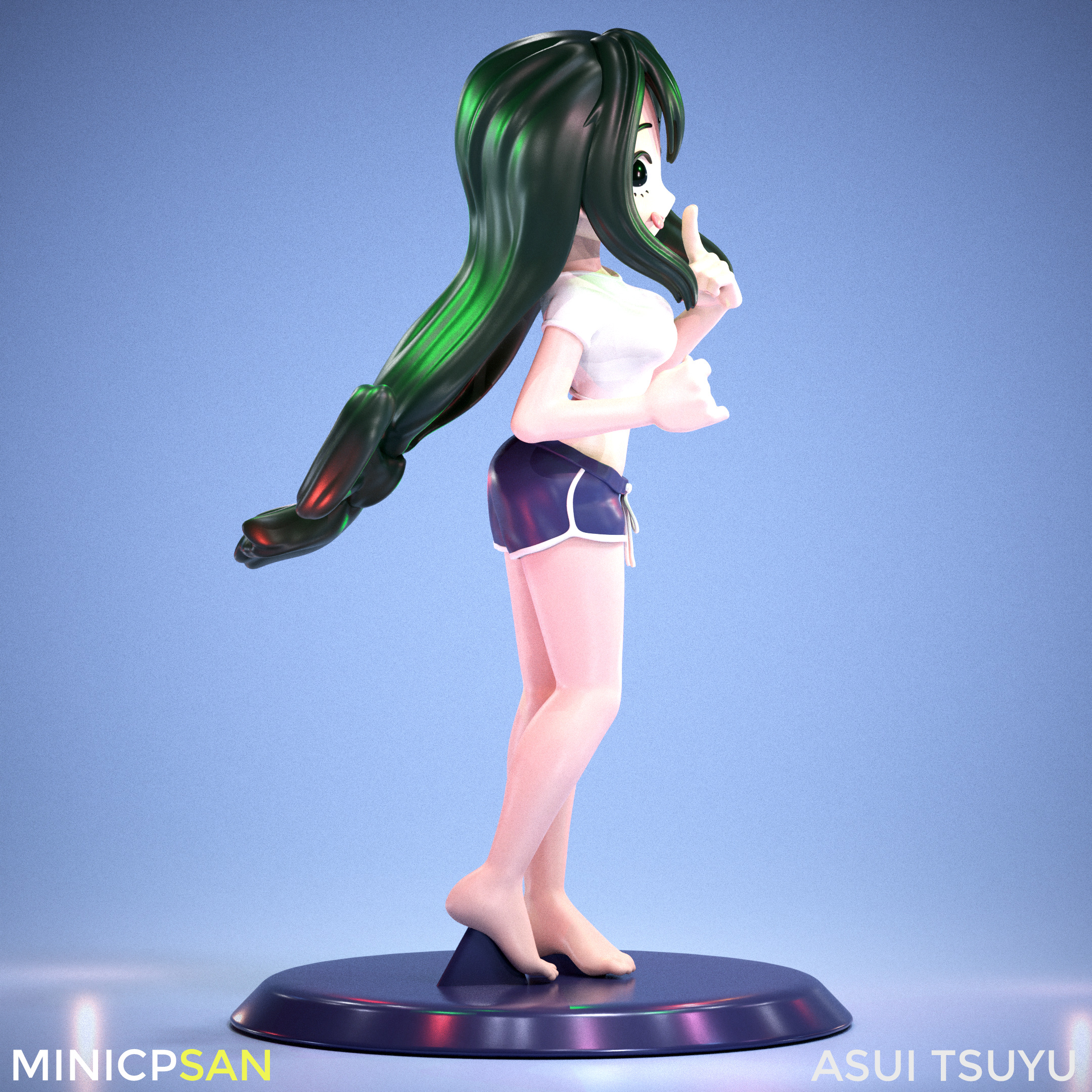 Asui Tsuyu - Cute Casual Home Outfit - My Hero Academia 3D print model_6