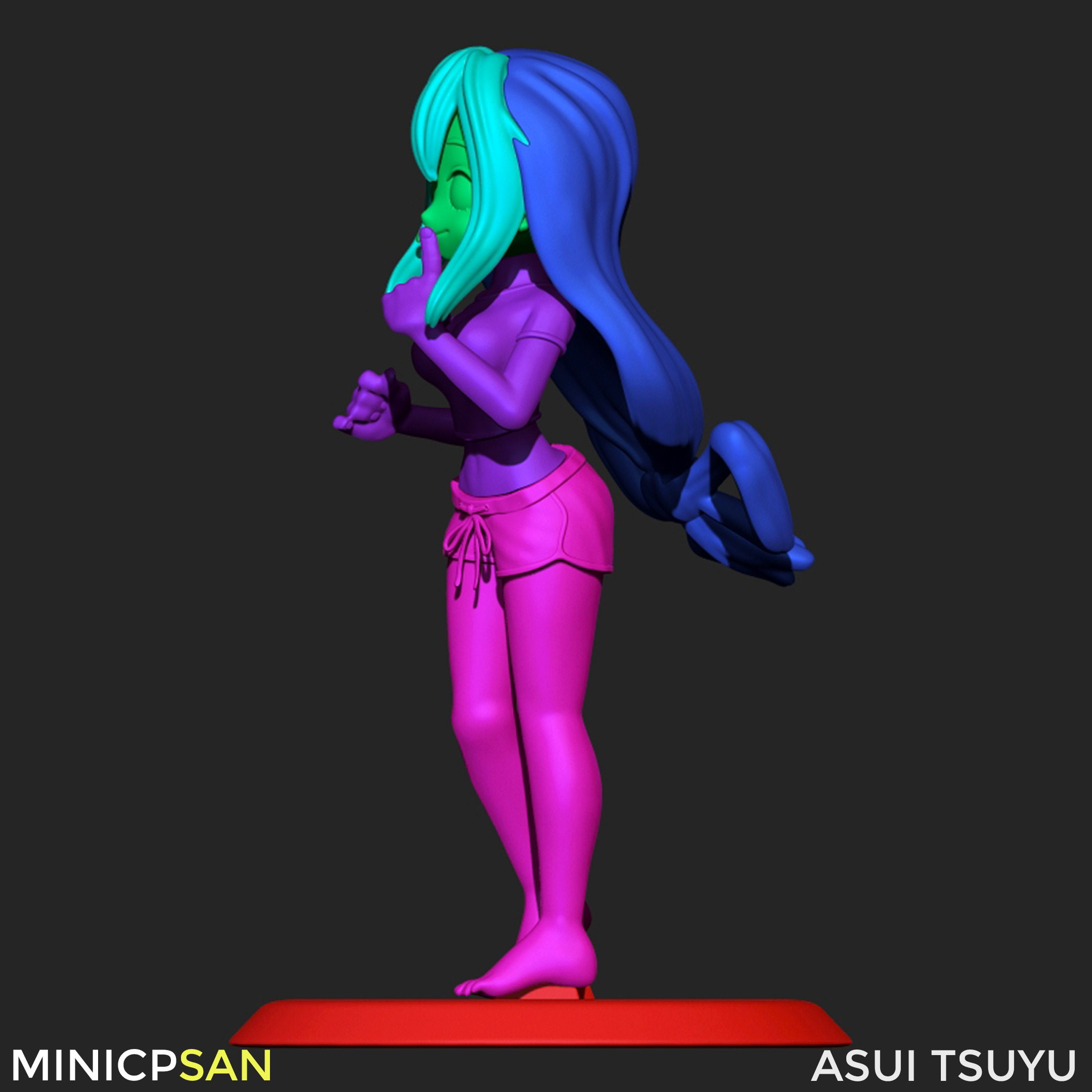 Asui Tsuyu - Cute Casual Home Outfit - My Hero Academia 3D print model_9