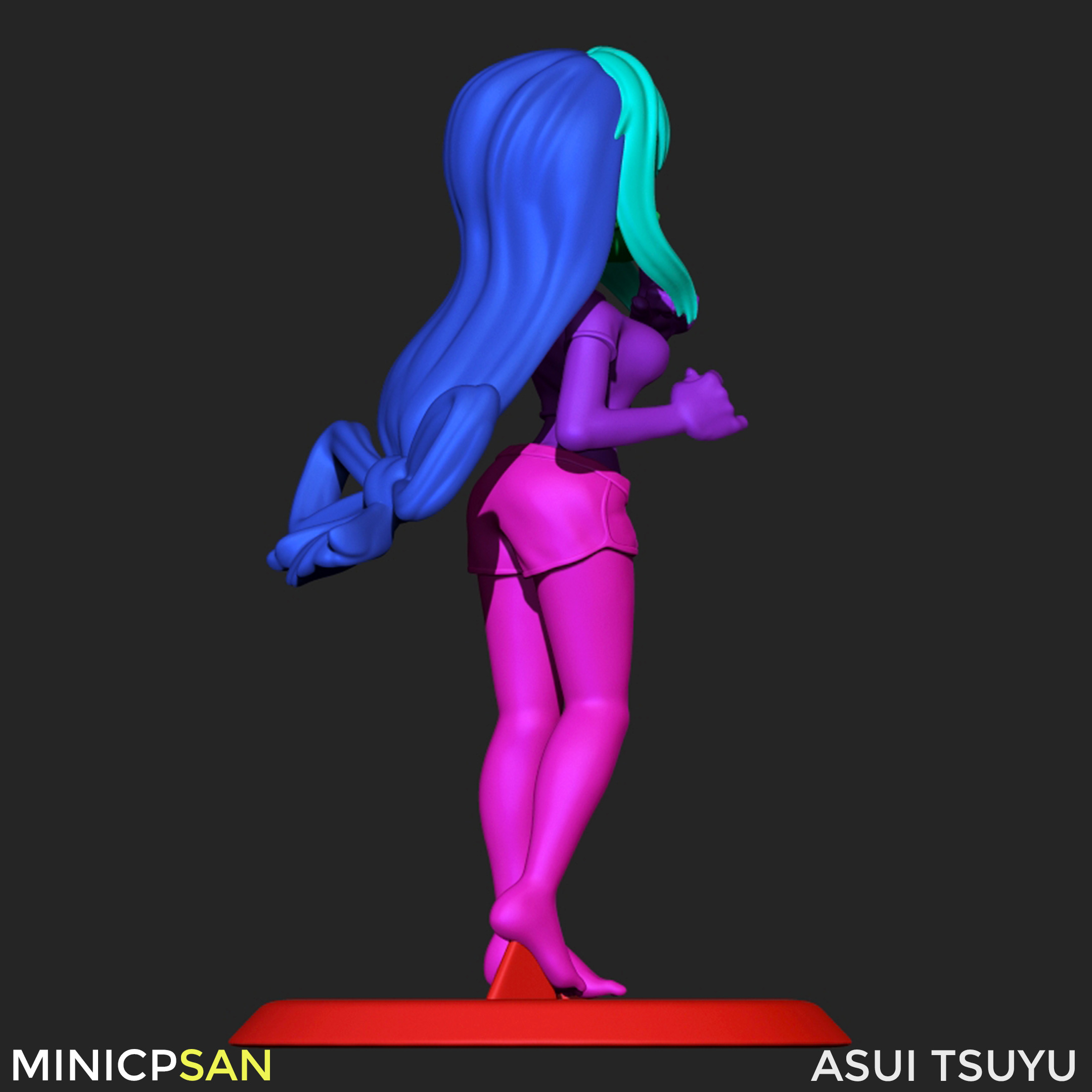 Asui Tsuyu - Cute Casual Home Outfit - My Hero Academia 3D print model_11