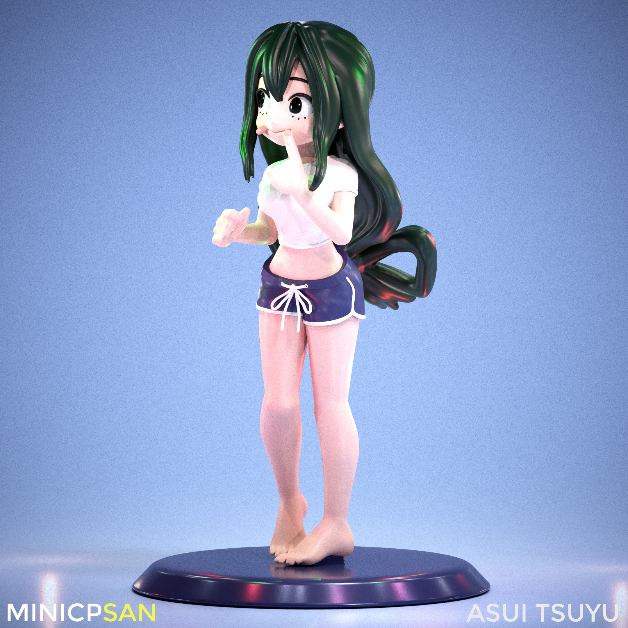 Asui Tsuyu - Cute Casual Home Outfit - My Hero Academia 3D print model_2