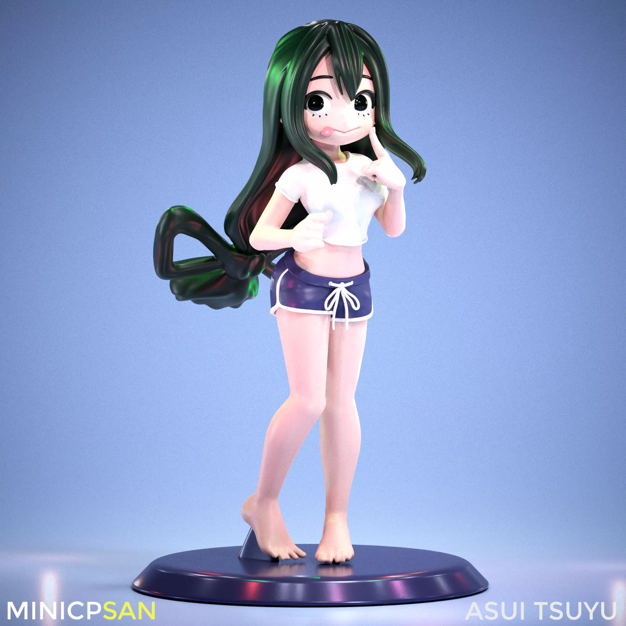 Asui Tsuyu - Cute Casual Home Outfit - My Hero Academia 3D print model_0