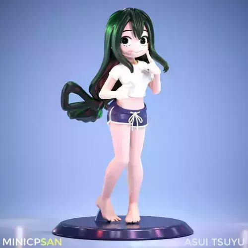 Asui Tsuyu - Cute Casual Home Outfit - My Hero Academia 3D print model