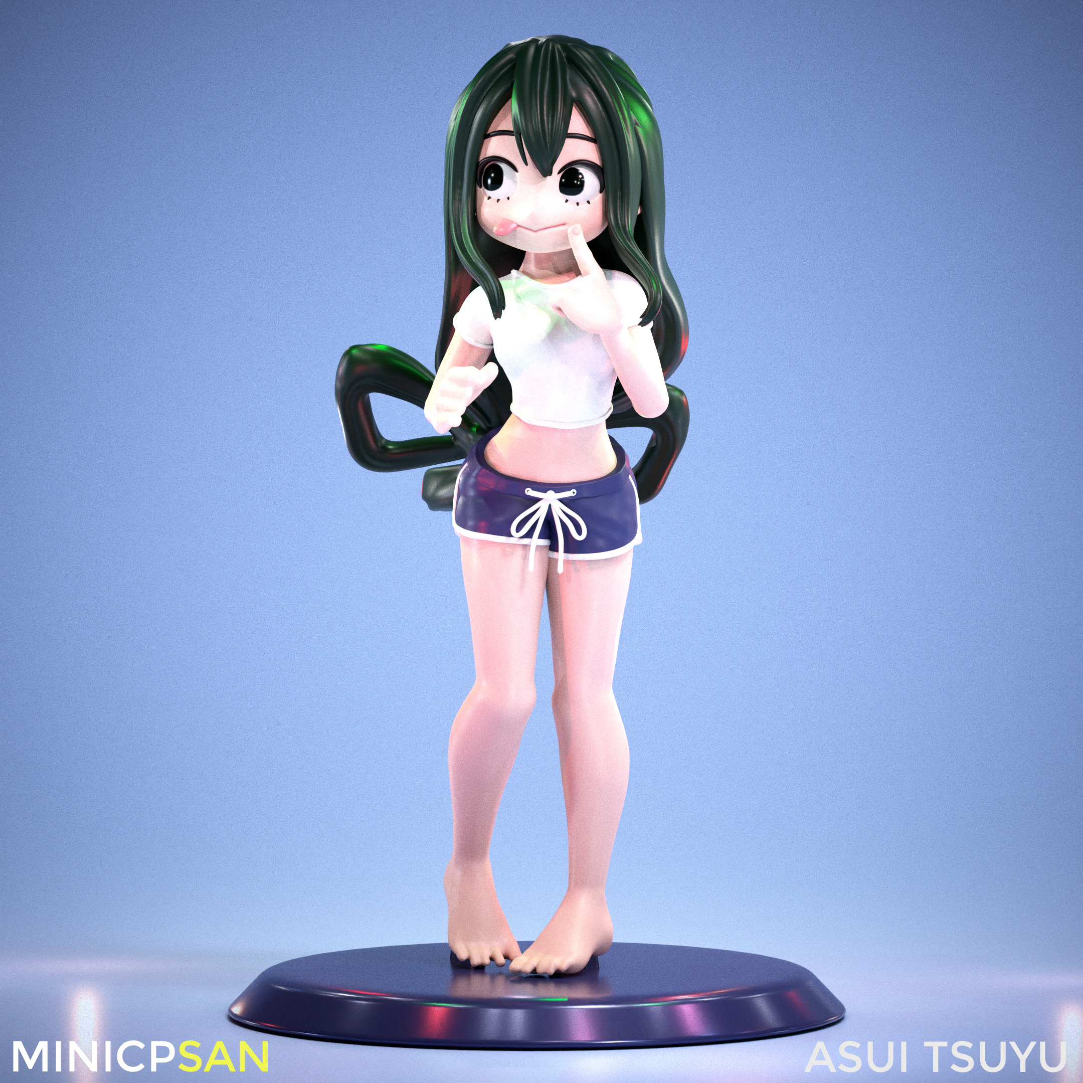 Asui Tsuyu - Cute Casual Home Outfit - My Hero Academia 3D print model_1
